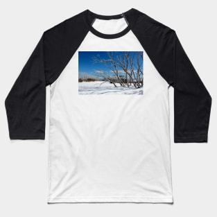 Snow on the mountainside 1 Baseball T-Shirt